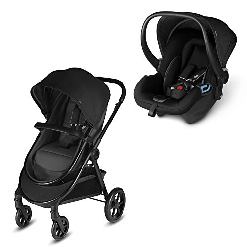 CBX Onida 2in1 Reisesystem, Onida Kinderwagen + Shima Babyschale, mit Wendesitzeinheit, inkl. Regenschutz, ab Geburt bis ca. 4 Jahre (max. 15 kg), Jeansy Blau